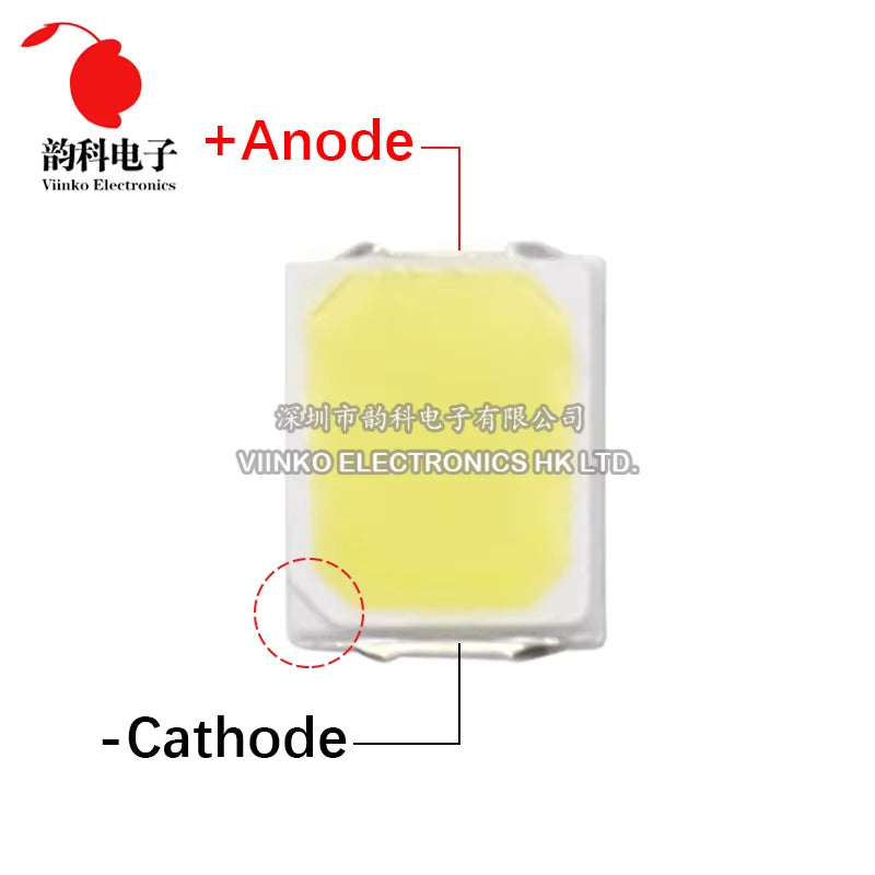 100Pcs High Brightness SMD LED 2835 1W 0.5W 0.2W White 3V 6V 9V 18V 36V 150MA/100MA/30MA/60MA/80MA 6000-6500K