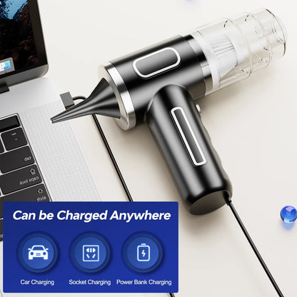 Handheld Vacuum Cordless, 29000PA Powerful Car Vacuum Cleaner, 120W Mini Rechargeable Hand Held Vacuum, Hand Held Vacuum with Strong Suction Bug Sucker for Home, Pet Hair, Car, Green