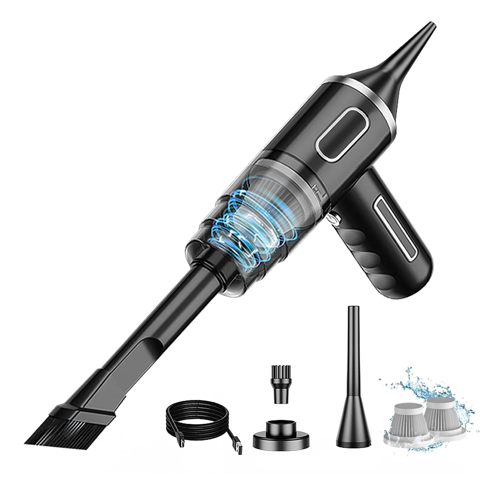 Handheld Vacuum Cordless, 29000PA Powerful Car Vacuum Cleaner, 120W Mini Rechargeable Hand Held Vacuum, Hand Held Vacuum with Strong Suction Bug Sucker for Home, Pet Hair, Car, Green
