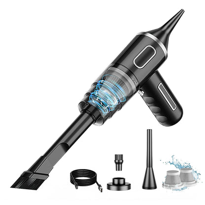 Handheld Vacuum Cordless, 29000PA Powerful Car Vacuum Cleaner, 120W Mini Rechargeable Hand Held Vacuum, Hand Held Vacuum with Strong Suction Bug Sucker for Home, Pet Hair, Car, Green